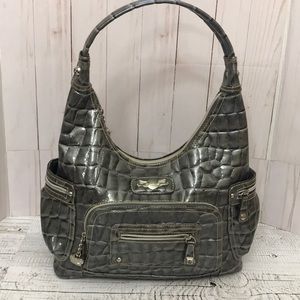 Kathy Van Zeeland silver gray purse